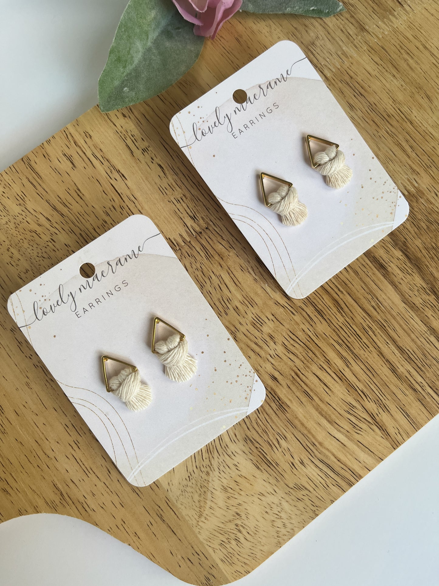 Triangle Macrame Studs