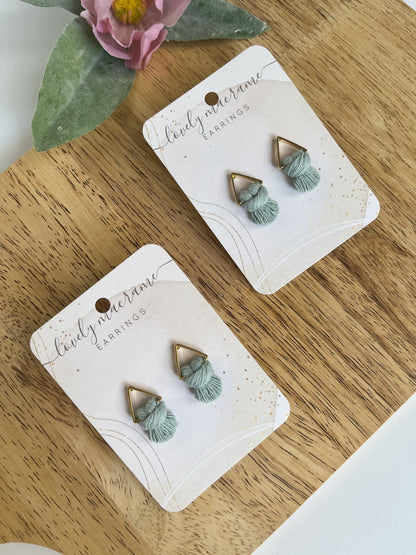 Triangle Macrame Studs