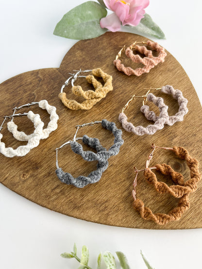 Macrame Hoop Earrings