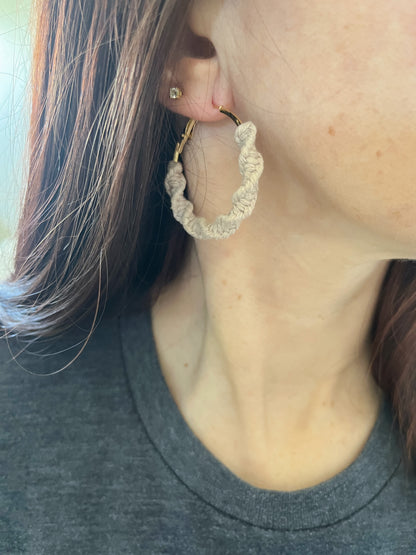 Macrame Hoop Earrings