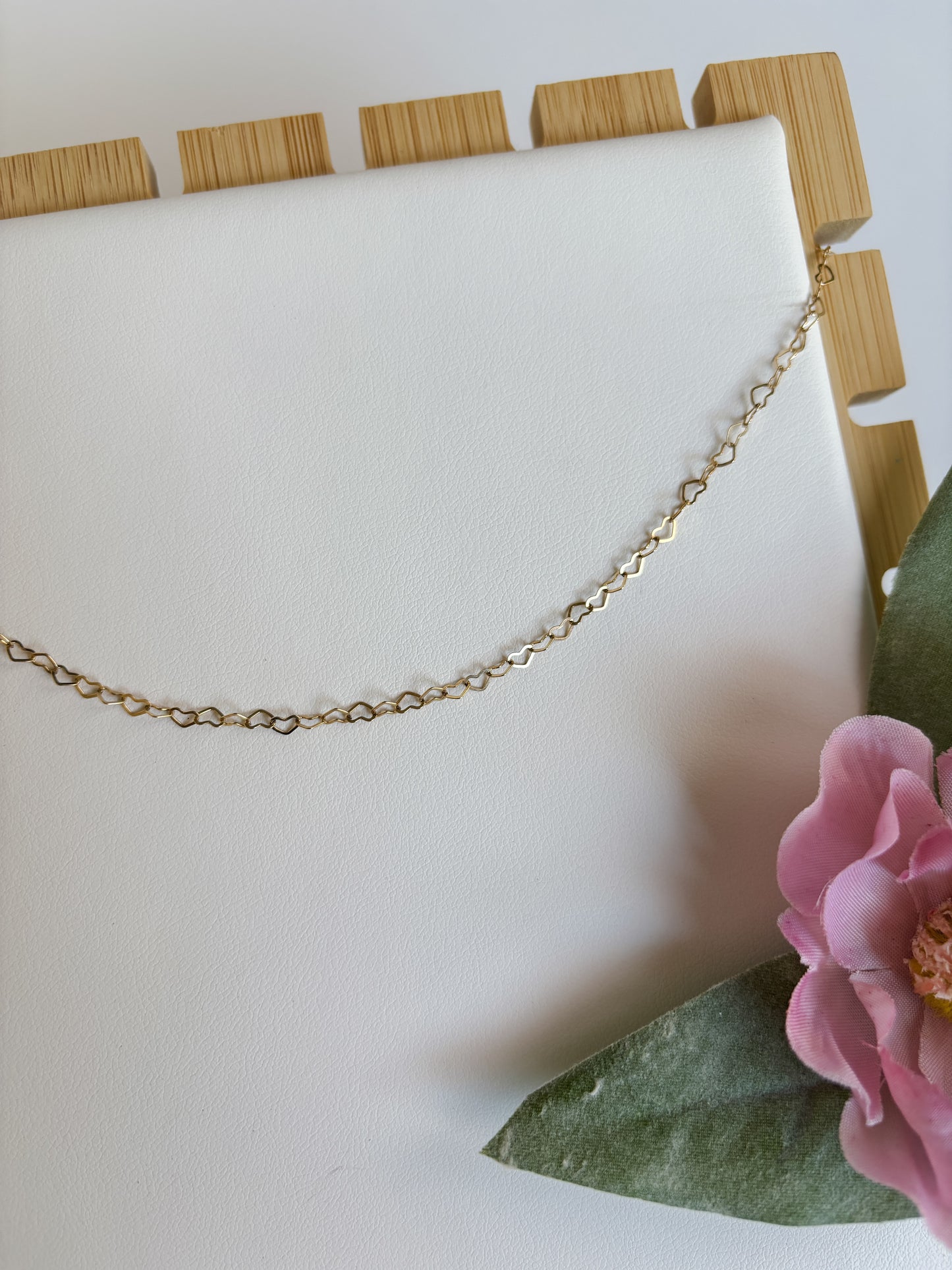 Dainty 14k Gold Filled Heart Chain Necklace