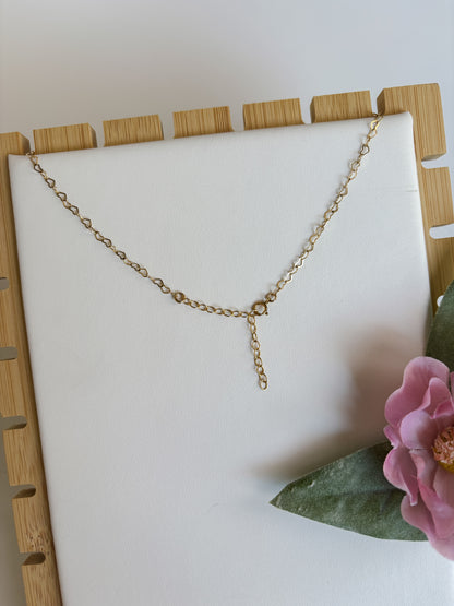 Dainty 14k Gold Filled Heart Chain Necklace