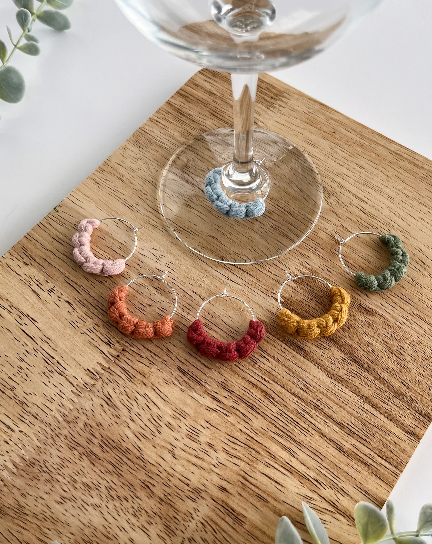 Macrame Wine Glass Charms