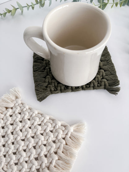 Macrame Coasters // Mug Rugs