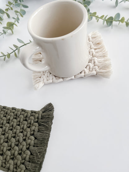 Macrame Coasters // Mug Rugs