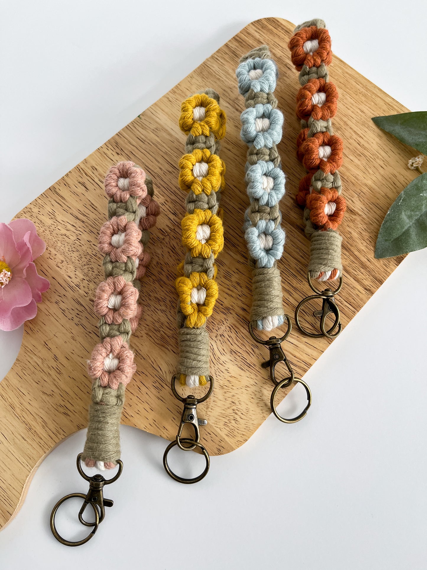 Macrame Flower Wristlets