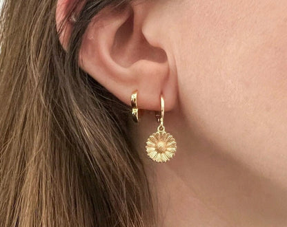 Gold Flower Earrings